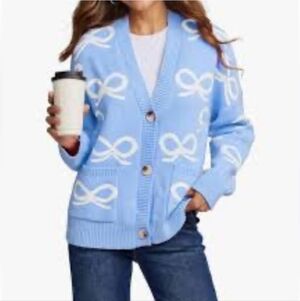 Blue Patterned Women's Sweater